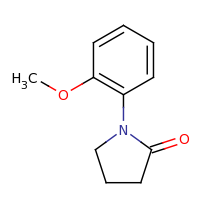 2d structure of 1-(2-methoxyphenyl)pyrrolidin-2-one