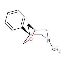 2d structure of (1S,5S)-3-methyl-1-phenyl-6-oxa-3-azabicyclo[3.2.1]octane