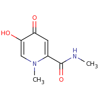 2d structure of 5-hydroxy-N,1-dimethyl-4-oxo-1,4-dihydropyridine-2-carboxamide
