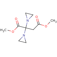 2d structure of 1,4-dimethyl 2,2-bis(aziridin-1-yl)butanedioate