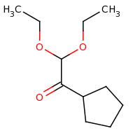 2d structure of 1-cyclopentyl-2,2-diethoxyethan-1-one