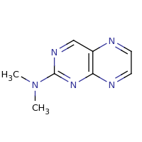 2d structure of N,N-dimethylpteridin-2-amine