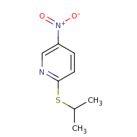 2d structure of 5-nitro-2-(propan-2-ylsulfanyl)pyridine