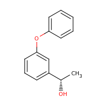 2d structure of (1S)-1-(3-phenoxyphenyl)ethan-1-ol