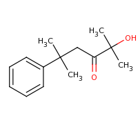 2d structure of 2-hydroxy-2,5-dimethyl-5-phenylhexan-3-one