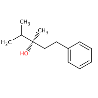 2d structure of (3R)-3,4-dimethyl-1-phenylpentan-3-ol