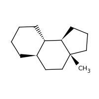2d structure of (3aR,5aR,9aS,9bR)-dodecahydro-1H-cyclopenta[a]naphthalen-3a-ylmethane