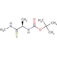 2d structure of tert-butyl N-[(1R)-1-(methylcarbamothioyl)ethyl]carbamate