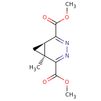 2d structure of 2,5-dimethyl (1S,6R)-1-methyl-3,4-diazabicyclo[4.1.0]hepta-2,4-diene-2,5-dicarboxylate