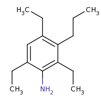 2d structure of 2,4,6-triethyl-3-propylaniline