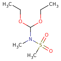 2d structure of N-(diethoxymethyl)-N-methylmethanesulfonamide