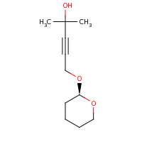 2d structure of 2-methyl-5-[(2R)-oxan-2-yloxy]pent-3-yn-2-ol