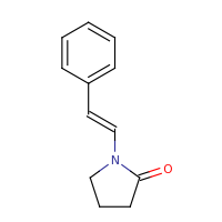 2d structure of 1-[(E)-2-phenylethenyl]pyrrolidin-2-one