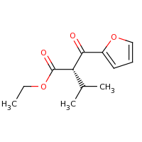 2d structure of ethyl (2S)-2-[(furan-2-yl)carbonyl]-3-methylbutanoate