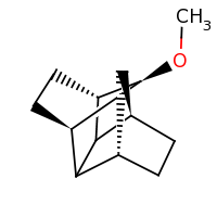 2d structure of (1R,2S,3S,6R,7R,8S,11R)-11-methoxytetracyclo[6.2.1.1^{3,6}.0^{2,7}]dodecane
