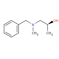 2d structure of (2S)-1-[benzyl(methyl)amino]propan-2-ol