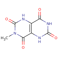 2d structure of 3-methyl-1H,2H,3H,4H,5H,6H,7H,8H-[1,3]diazino[5,4-d]pyrimidine-2,4,6,8-tetrone