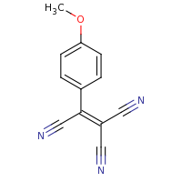 2d structure of 1-(4-methoxyphenyl)eth-1-ene-1,2,2-tricarbonitrile