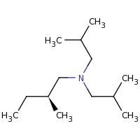 2d structure of [(2S)-2-methylbutyl]bis(2-methylpropyl)amine