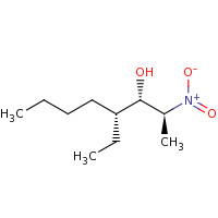 2d structure of (2S,3S,4R)-4-ethyl-2-nitrooctan-3-ol