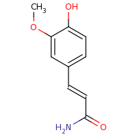 2d structure of (2E)-3-(4-hydroxy-3-methoxyphenyl)prop-2-enamide