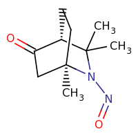 2d structure of (1R,4R)-1,3,3-trimethyl-2-nitroso-2-azabicyclo[2.2.2]octan-5-one
