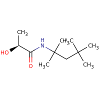 2d structure of (2S)-2-hydroxy-N-(2,4,4-trimethylpentan-2-yl)propanamide