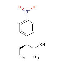 2d structure of 1-[(3R)-2-methylpentan-3-yl]-4-nitrobenzene