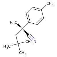 2d structure of (2R)-2,4,4-trimethyl-2-(4-methylphenyl)pentanenitrile