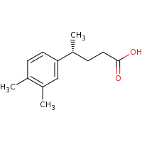 2d structure of (4R)-4-(3,4-dimethylphenyl)pentanoic acid