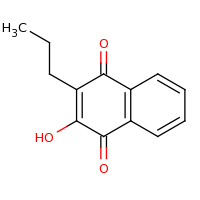 2d structure of 2-hydroxy-3-propyl-1,4-dihydronaphthalene-1,4-dione