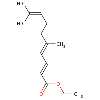 2d structure of ethyl (2E,4E)-5,9-dimethyldeca-2,4,8-trienoate