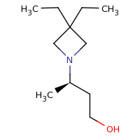 2d structure of (3R)-3-(3,3-diethylazetidin-1-yl)butan-1-ol