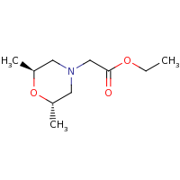 2d structure of ethyl 2-[(2S,6S)-2,6-dimethylmorpholin-4-yl]acetate
