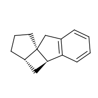 2d structure of (1R,9S,11S)-tetracyclo[7.5.0.0^{1,11}.0^{3,8}]tetradeca-3(8),4,6-triene