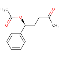 2d structure of (1S)-4-oxo-1-phenylpentyl acetate