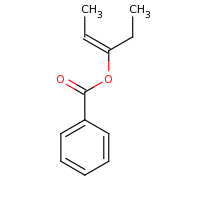 2d structure of (2E)-pent-2-en-3-yl benzoate