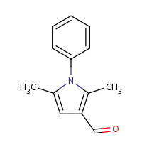 2d structure of 2,5-dimethyl-1-phenyl-1H-pyrrole-3-carbaldehyde