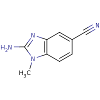 2d structure of 2-amino-1-methyl-1H-1,3-benzodiazole-5-carbonitrile