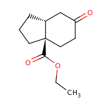 2d structure of ethyl (3aR,7aR)-6-oxo-octahydro-1H-indene-3a-carboxylate