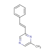 2d structure of 2-methyl-6-[(E)-2-phenylethenyl]pyrazine