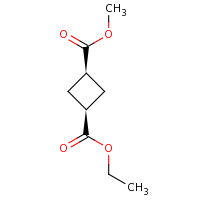 2d structure of 1-ethyl 3-methyl cyclobutane-1,3-dicarboxylate