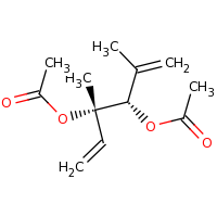 2d structure of (3S,4S)-4-(acetyloxy)-2,4-dimethylhexa-1,5-dien-3-yl acetate