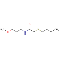 2d structure of 2-(butylsulfanyl)-N-(3-methoxypropyl)acetamide