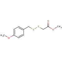 2d structure of methyl 2-{[(4-methoxyphenyl)methyl]disulfanyl}acetate