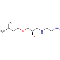 2d structure of (2-aminoethyl)[(2R)-2-hydroxy-3-(3-methylbutoxy)propyl]amine