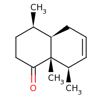 2d structure of (4R,4aR,8R,8aS)-4,8,8a-trimethyl-1,2,3,4,4a,5,8,8a-octahydronaphthalen-1-one
