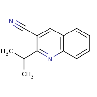 2d structure of 2-(propan-2-yl)quinoline-3-carbonitrile