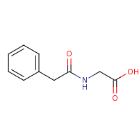 2d structure of 2-(2-phenylacetamido)acetic acid