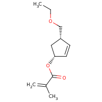 2d structure of (1R,4S)-4-(ethoxymethyl)cyclopent-2-en-1-yl 2-methylprop-2-enoate